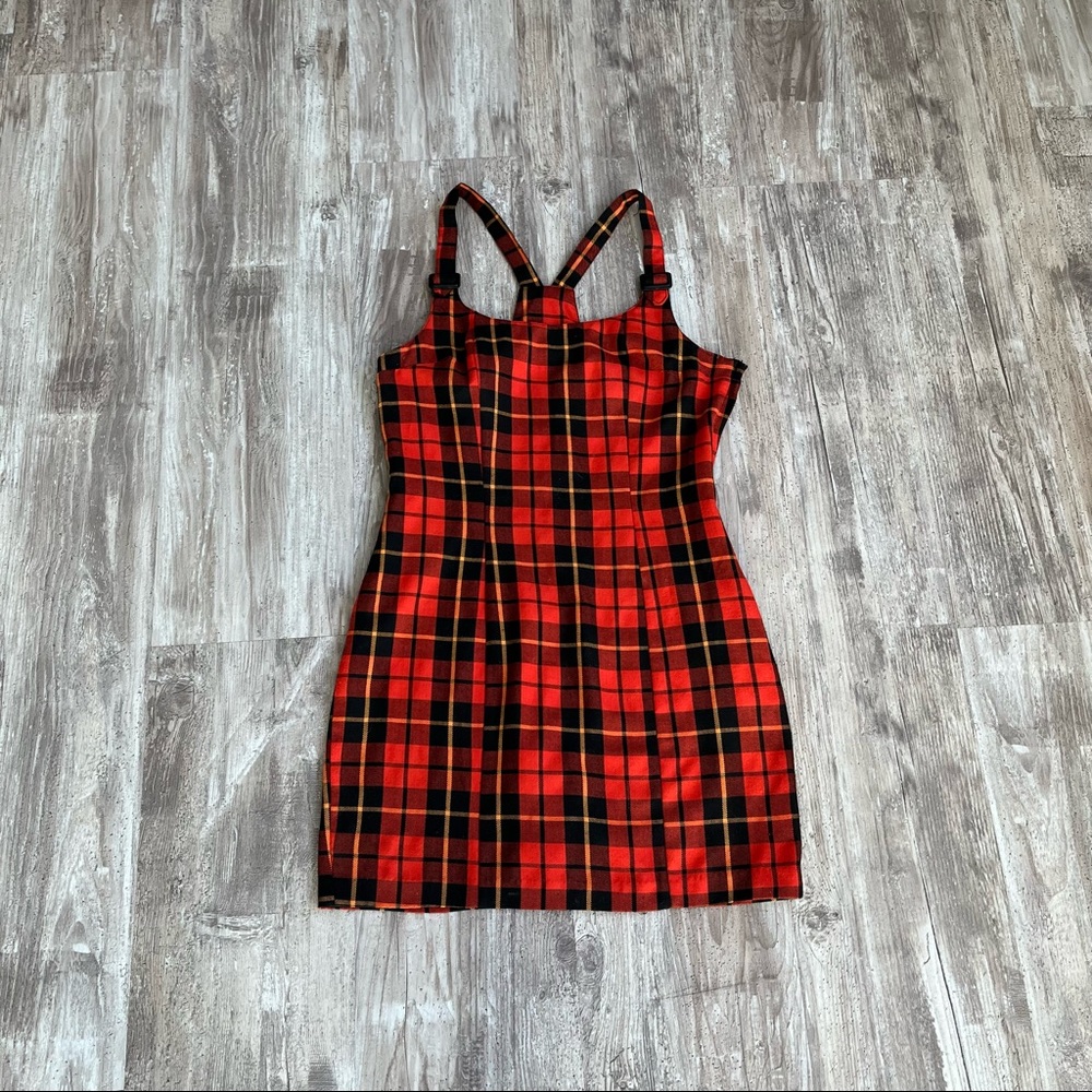 Vintage Red Plaid Jumper Dress - Byer Too!